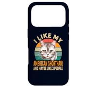 Custodia per iPhone 17 Pro Mi piace il mio gatto American Shorthair Retro Cats & Kitten Lovers
