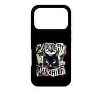 Custodia per iPhone 17 Pro Midnight Mischief Black Cat, design grunge punk