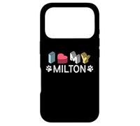Custodia per iPhone 17 Pro Milton Nome cane personalizzato Milton Pet Lover