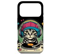 Custodia per iPhone 17 Pro Miscela vintage Beats Feline DJ Cat Synthwave Kitty Mix