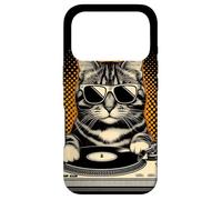 Custodia per iPhone 17 Pro Miscela vintage Beats Feline DJ Cat Synthwave Kitty Mix