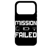 Custodia per iPhone 17 Pro Missione fallita batteria scarica Gamer Joke Console di gioco Umorismo