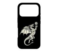 Custodia per iPhone 17 Pro Mitico Drago Holding Sun Orb Vintage Art