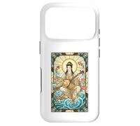 Custodia per iPhone 17 Pro Mitologia Giapponese Dea della Musica Benzaiten Stained Glass