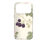 Custodia per iPhone 17 Pro Modello Cottagecore del fiore rosa del rovo della mora