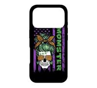Custodia per iPhone 17 Pro Momster America Flag Skull Mom Leopard Monster Halloween