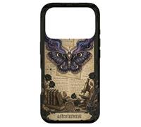 Custodia per iPhone 17 Pro Moth Sun Dark Gothic Crescent Moon Skull