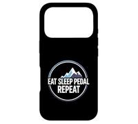Custodia per iPhone 17 Pro Mountain Biking Cyclist Eat Sleep Pedal Repeat