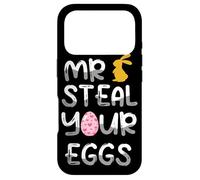 Custodia per iPhone 17 Pro Mr Steal Your Eggs Uovo Domenica di Pasqua divertente Pasqua