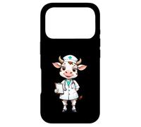 Custodia per iPhone 17 Pro Mucca Dottoressa - Personaggio Cartoon con Cartella Clinica