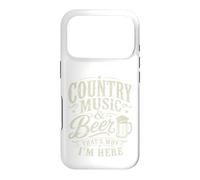 Custodia per iPhone 17 Pro Musica country e birra Ecco perché sono qui Western Cowboy