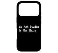 Custodia per iPhone 17 Pro My Art Studio is the Shore Funny Surf Art Citazioni Abbigliamento