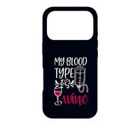 Custodia per iPhone 17 Pro My Blood Type is Wine Nurse Sarcastico Wine Fan Lovers Design