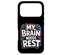Custodia per iPhone 17 Pro My Brain Needs Rest Burnout Stanco Umore Esausto |-