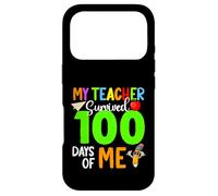 Custodia per iPhone 17 Pro My Teacher Survived 100 Days Of Me Studente Insegnante Bambini Ragazzi