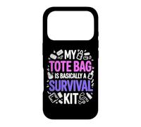Custodia per iPhone 17 Pro MY TOTE BAG IS BASICALLY A SURVIVAL KIT