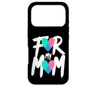 Custodia per iPhone 17 Pro Nastro a forma di cuore per la sensibilizzazione sul cancro alla tiroide per la mia mamma