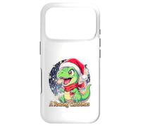 Custodia per iPhone 17 Pro Natale Dino T-Rex Drago Auguri Roaring Christmas
