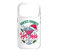 Custodia per iPhone 17 Pro Natale preferito di Babbo Natale caldo pasticcio divertente Natale