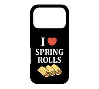 Custodia per iPhone 17 Pro Nem food funny simple quote I love spring rolls