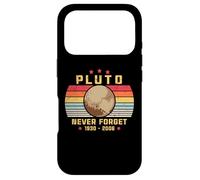 Custodia per iPhone 17 Pro Never Forget Plutone Retro Nerd Astronomia Space Science