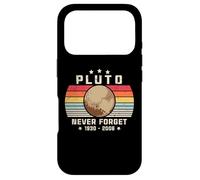Custodia per iPhone 17 Pro Never Forget Plutone Retro Nerd Astronomia Space Science