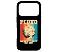 Custodia per iPhone 17 Pro Never Forget Plutone Retro Nerd Astronomia Space Science