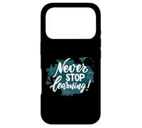 Custodia per iPhone 17 Pro Never Stop Learning Inspirational Education Citazione