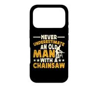 Custodia per iPhone 17 Pro Never Underestimate An Old Man With A Chainsaw