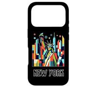 Custodia per iPhone 17 Pro New York City skylines NYC statue of liberty Cubism art