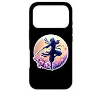 Custodia per iPhone 17 Pro Ninja Silhouette Moonlight Cherry Blossoms Giapponese Samurai