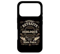 Custodia per iPhone 17 Pro Niveau Retraite Débloqué - Cadeau Retraite Homme Humour 2026