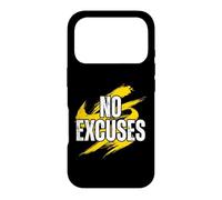 Custodia per iPhone 17 Pro No Excuses Citazione motivazionale Grunge Tipografia