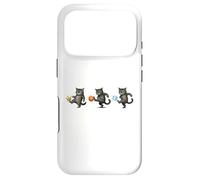 Custodia per iPhone 17 Pro No Kings, gatto che prende a calci la corona, arancione, carino gattino, protesta