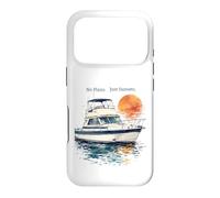 Custodia per iPhone 17 Pro No Plans Just Sunsets Acquerello Cabin Cruiser Barca Regalo