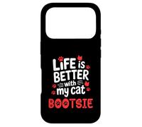 Custodia per iPhone 17 Pro Nome gatto Bootsie Life Is Better With My Cat Bootsie