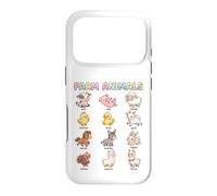 Custodia per iPhone 17 Pro Nomi di animali da fattoria per bambini, facile apprendimento, animali carini