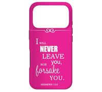 Custodia per iPhone 17 Pro Non ti lascerò mai né ti abbandonerò Ebrei 13 5