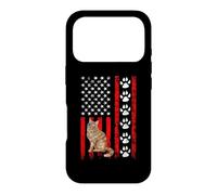 Custodia per iPhone 17 Pro Norwegian Forest Cat 4th of July Patriotic American Flag