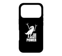 Custodia per iPhone 17 Pro Now I Have Infinite Power Funny T-Rex Dinosaur Dino Joke