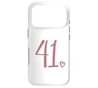 Custodia per iPhone 17 Pro Numero 41, Quarantuno per le donne 41 anni 41° compleanno
