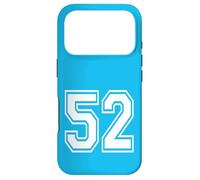 Custodia per iPhone 17 Pro Numero 52 stile sportivo in bianco