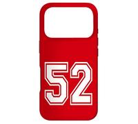 Custodia per iPhone 17 Pro Numero 52 stile sportivo in bianco