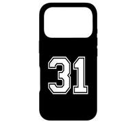 Custodia per iPhone 17 Pro Numero Trenta Uno # 31 Divisa Sportiva Squadra Compleanno 31