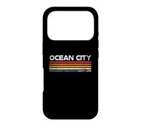 Custodia per iPhone 17 Pro Ocean City Maryland, design vintage costiero a righe