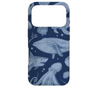 Custodia per iPhone 17 Pro Ocean Life Sea Whale Dolphin Beach 90s Vintage Graphic