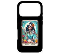 Custodia per iPhone 17 Pro Off My Meds Unhinged Tarot Card Funny Graphic