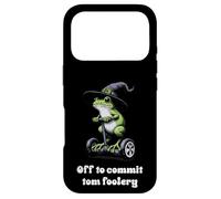 Custodia per iPhone 17 Pro Off To Commit Tomfoolery Frog Divertente Detto Uomini Donne Bambini