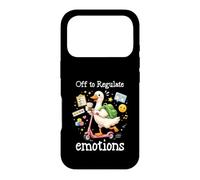 Custodia per iPhone 17 Pro Off To Regulate Emotions Duck Scooter Consigli per la salute mentale