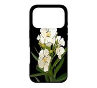 Custodia per iPhone 17 Pro Oleandro bianco contorno nero Art